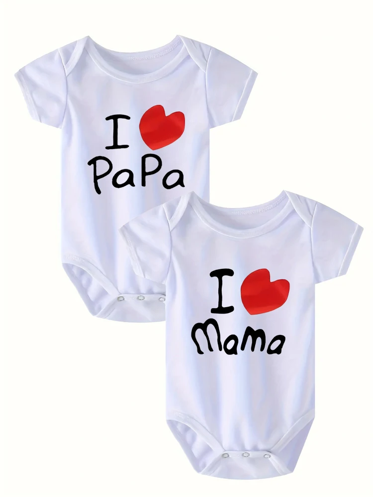 Комбинезон с буквенным принтом «I Love Mama & Papa», комбинезон с короткими рукавами для маленьких мальчиков и девочек, одежда, костюм для новорожденных
Комбинезон с буквенным принтом «I Love Mama & Papa», комбинезон с короткими рукавами для маленьких мальчиков и девочек, одежда, костюм для новорожденных