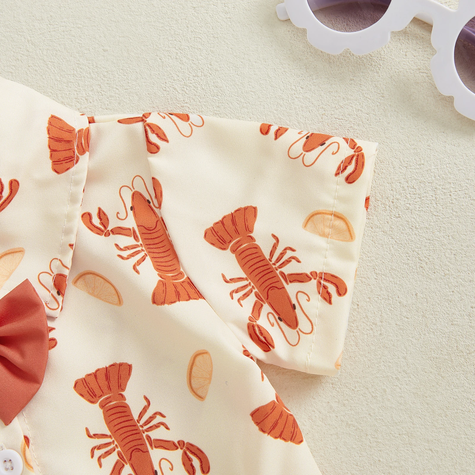 Tregren 0-18 Months Baby Boy Button Up Jumpsuit Summer Short Sleeve Turn Down Collar Lobster Print Rompers
Tregren 0-18 Months Baby Boy Button Up Jumpsuit Summer Short Sleeve Turn Down Collar Lobster Print Rompers