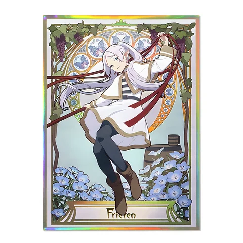 60PCS 67x92mm Holographic Anime Cards Sleeves Trading Card Sleeves Perfect Fit MGT/TCG/PTCG/PKM Game Cards Protecto