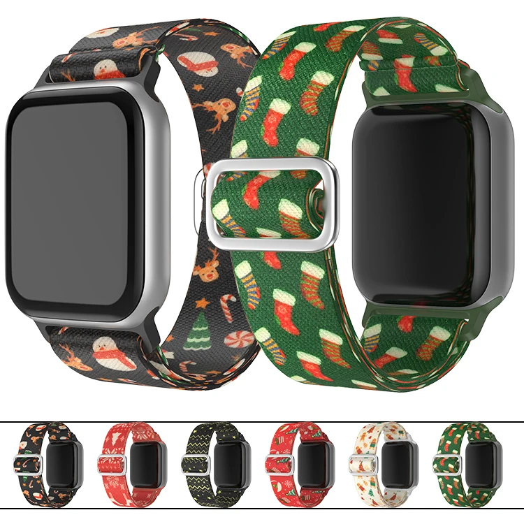 Рождественский плетеный нейлоновый ремешок для Apple Watch, ремешки 38/40/41/42/45/44/46/49 мм, силиконовая резинка для iWatch Series 11/10/9/8/7/SE
Рождественский плетеный нейлоновый ремешок для Apple Watch, ремешки 38/40/41/42/45/44/46/49 мм, силиконовая резинка для iWatch Series 11/10/9/8/7/SE