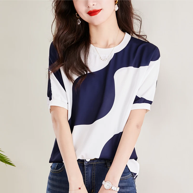 Crew Neck Short Sleeve Women's Summer 2025 New Fashion Contrasting Tops Shirt Casual Streetwear
Crew Neck Short Sleeve Women's Summer 2025 New Fashion Contrasting Tops Shirt Casual Streetwear