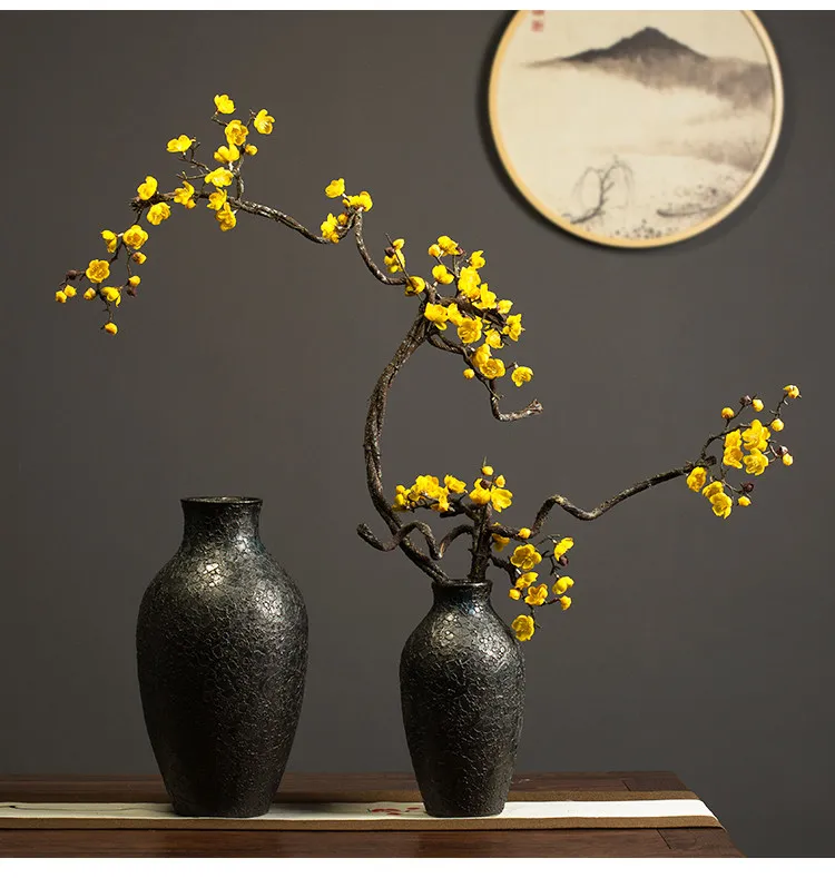 Ceramic vase ornament living room simulation flower plum flower arrangement home entrance zen decoration
Ceramic vase ornament living room simulation flower plum flower arrangement home entrance zen decoration