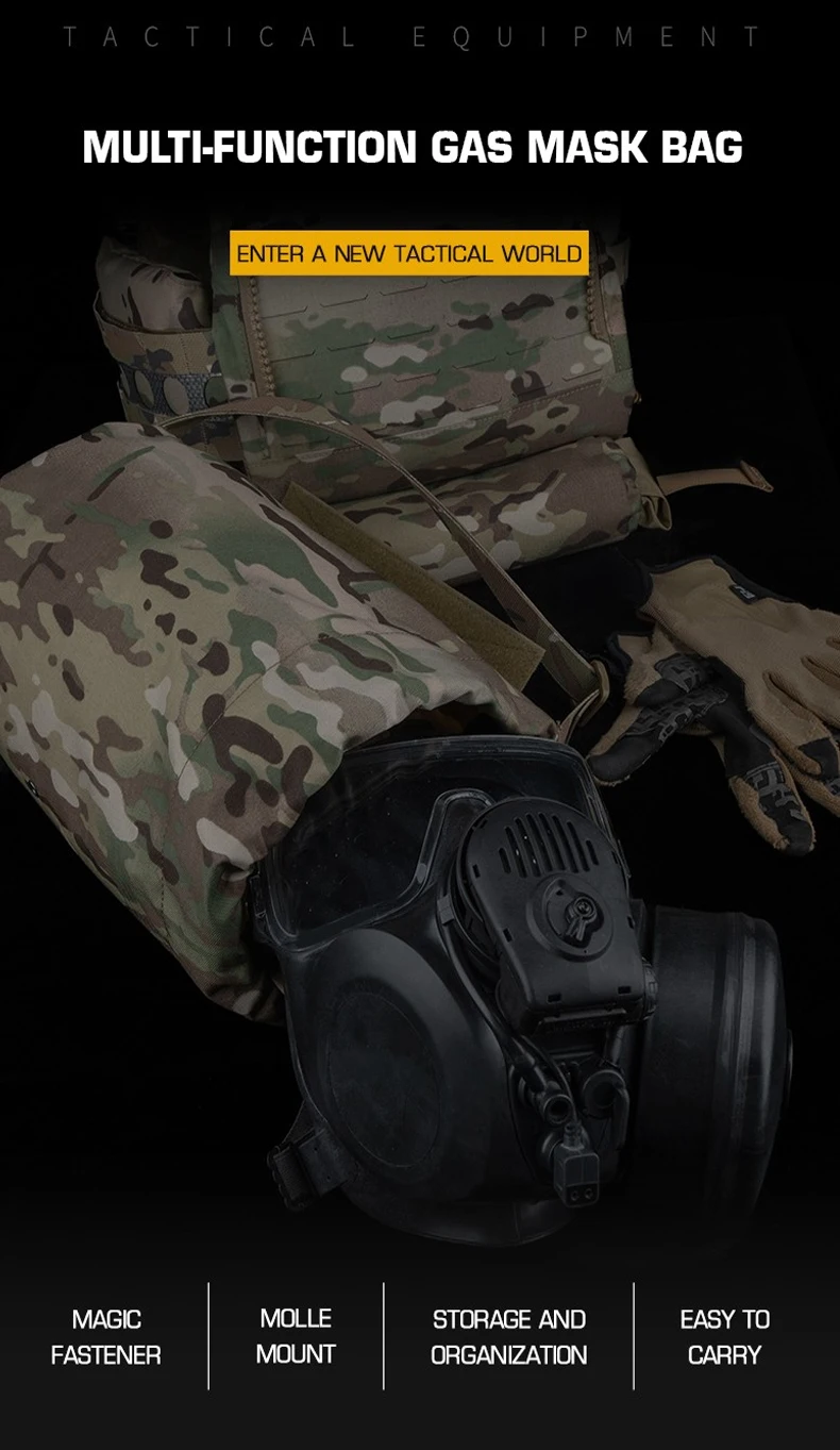 Tactical Multifunctional Gas Mask Storage Bag Tactical Vest Hanging Panel Bag Molle Mount Storage Bag Hiking Backpacks
Tactical Multifunctional Gas Mask Storage Bag Tactical Vest Hanging Panel Bag Molle Mount Storage Bag Hiking Backpacks