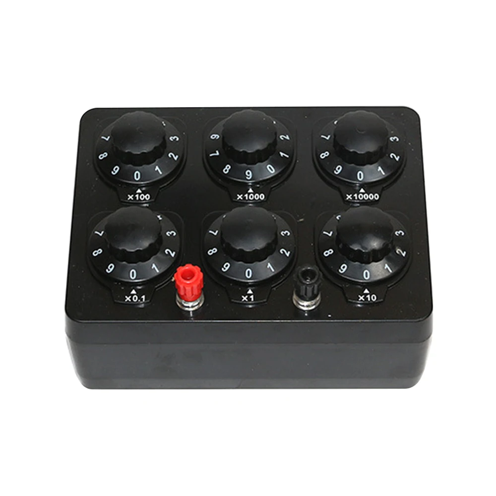 0-99999.9 ohm Simple Resistance Box Middle School Physics Teaching Resistance Box Six Knobs Electrical Teaching Instrument
0-99999.9 ohm Simple Resistance Box Middle School Physics Teaching Resistance Box Six Knobs Electrical Teaching Instrument