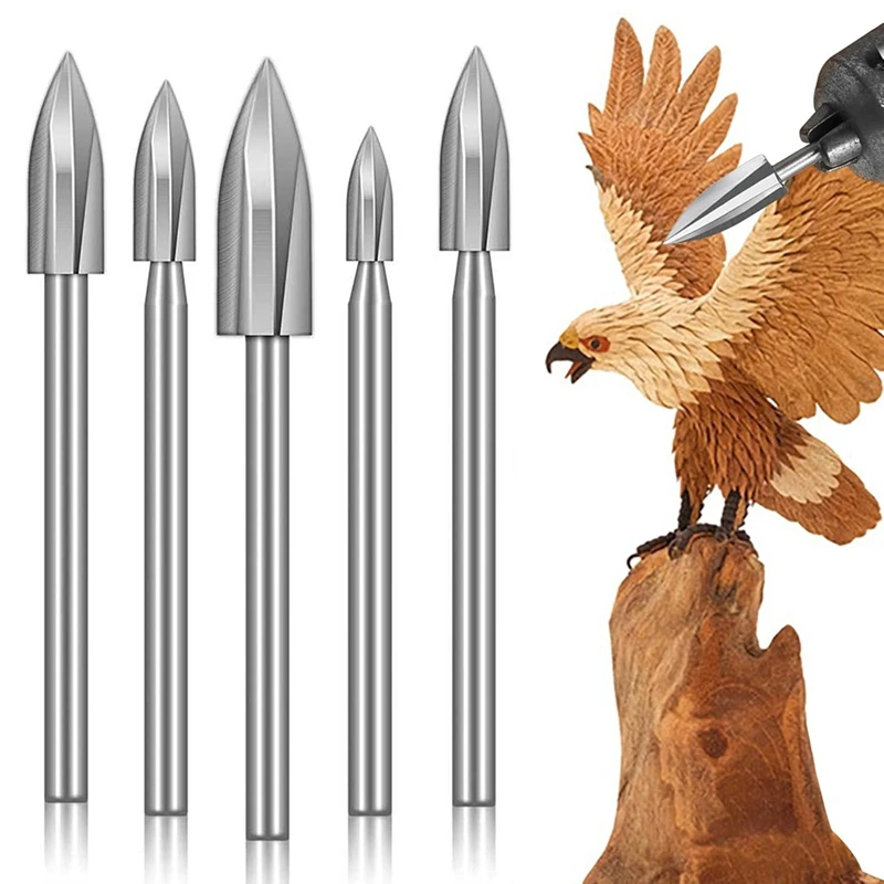 5 PCS Wood Carving Drill Bits Set, 1/8In Shank Rotary Tool Accessories For Engraving,Diamond Drill Bits For DIY Wood
5 PCS Wood Carving Drill Bits Set, 1/8In Shank Rotary Tool Accessories For Engraving,Diamond Drill Bits For DIY Wood