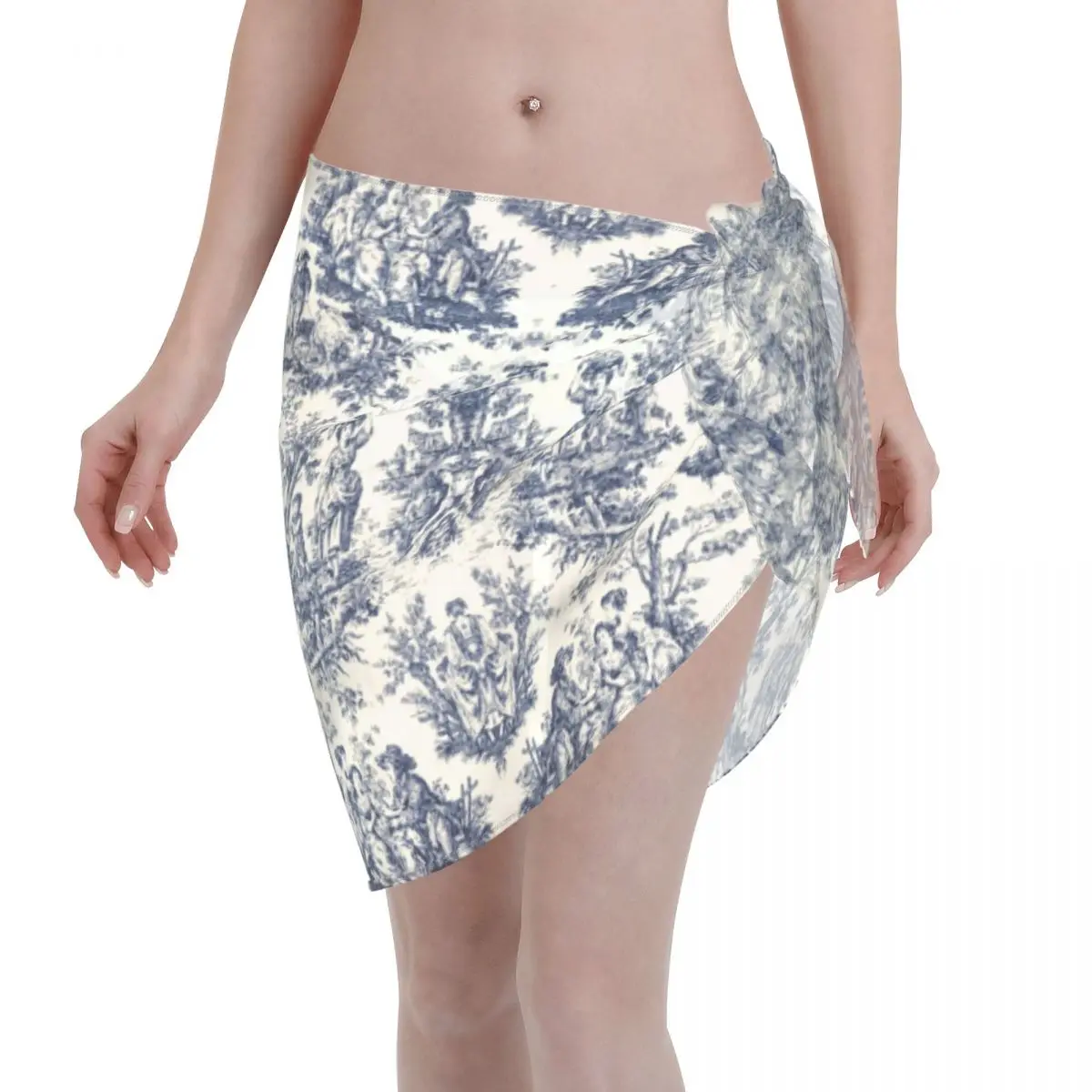 Custom Fashion Vintage Toile De Jouy Beach Skirt Navy Blue And White Women Short Sarongs Beach Wrap For Swimwear Beach Cover ups
Custom Fashion Vintage Toile De Jouy Beach Skirt Navy Blue And White Women Short Sarongs Beach Wrap For Swimwear Beach Cover ups