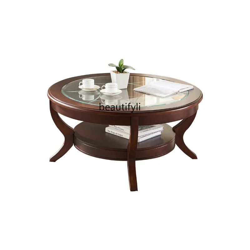 Простой Круглый Журнальный столик для дома, гостиной, чайный столик из массива дерева, круглый журнальный столик из закаленного стекла
Простой Круглый Журнальный столик для дома, гостиной, чайный столик из массива дерева, круглый журнальный столик из закаленного стекла