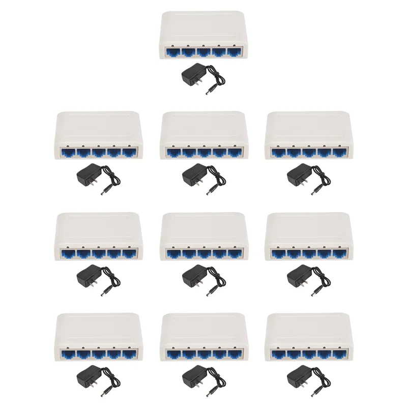 BMBY-10X 5 Port Data Switch,Network Hub,Desktop Ethernet Splitter,Plug & Play Shielded Ports Fanless Quiet
BMBY-10X 5 Port Data Switch,Network Hub,Desktop Ethernet Splitter,Plug & Play Shielded Ports Fanless Quiet