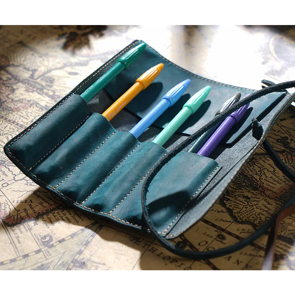 Luxury Handmade Pen Pouch Vintage Roll Case For Fountain Pens Pencil Bag Office College Coffee Color
Luxury Handmade Pen Pouch Vintage Roll Case For Fountain Pens Pencil Bag Office College Coffee Color