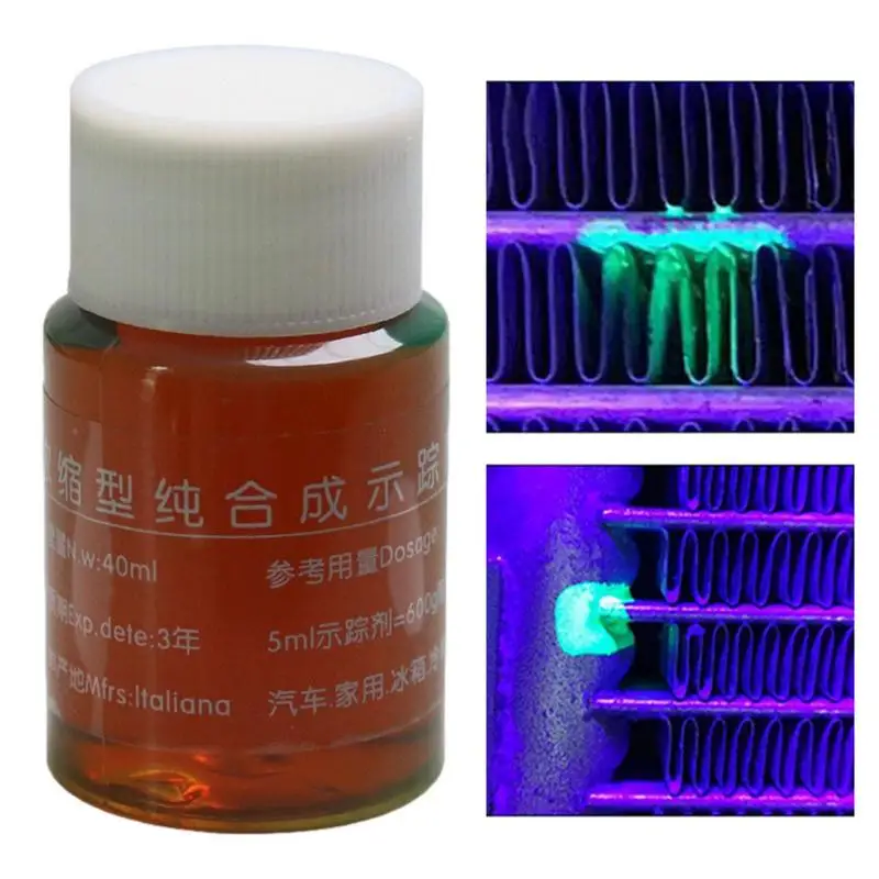 Universal Fluorescent Oil Leak Detector Test UV Dye Agent Automotive Air Conditioning Repair Tool for Car A/C Pipeline Repairing
Universal Fluorescent Oil Leak Detector Test UV Dye Agent Automotive Air Conditioning Repair Tool for Car A/C Pipeline Repairing