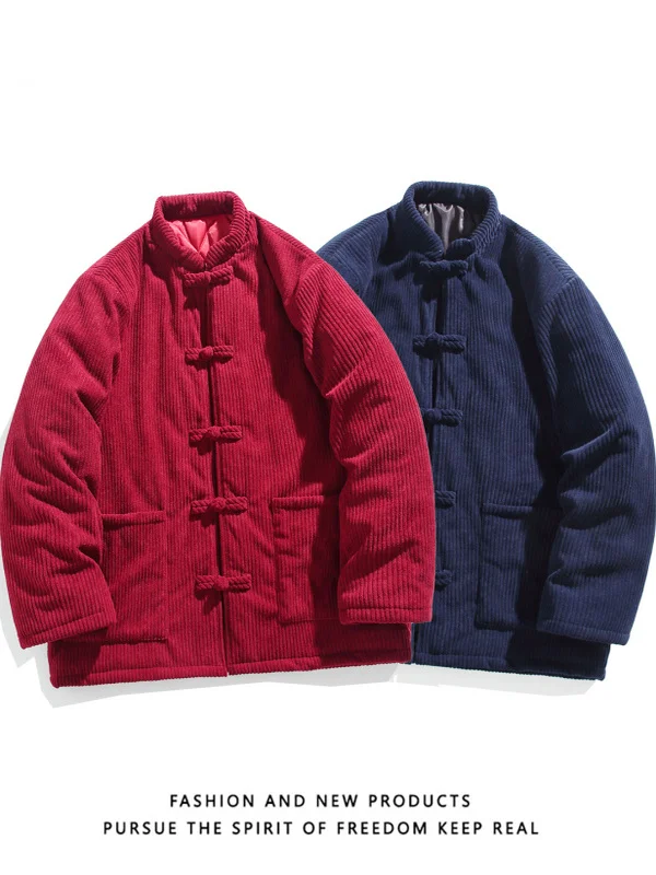 Thiened Corduroy Down Cotton Jaet для мужчин Теплое зимнее пальто Красная верхняя одежда Новый китайский костюм Тан на пуговицах Хлопок P...
Thiened Corduroy Down Cotton Jaet для мужчин Теплое зимнее пальто Красная верхняя одежда Новый китайский костюм Тан на пуговицах Хлопок P...