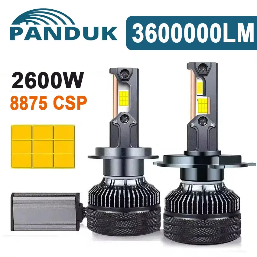 PANDUK 2 Pieces Car LED Headlight Canbus H4 LED H7 LED 2600W 3600000LM H8 H9 H11 H1 9005 HB3 9006 HB4 Lamp Fog Bulb 6000K 12V
PANDUK 2 Pieces Car LED Headlight Canbus H4 LED H7 LED 2600W 3600000LM H8 H9 H11 H1 9005 HB3 9006 HB4 Lamp Fog Bulb 6000K 12V