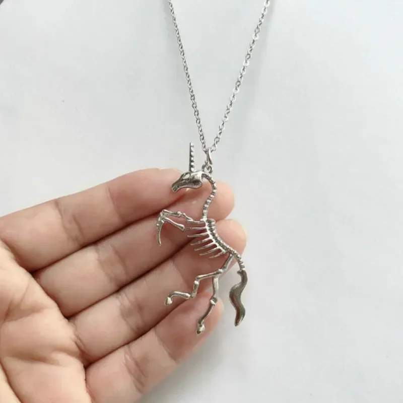 Gothic Unicorn Horse Skull Punk Skeleton Jewelry Necklace Dark Art Animal Bone Dangle Earrings for Women Decorations Wholesale
Gothic Unicorn Horse Skull Punk Skeleton Jewelry Necklace Dark Art Animal Bone Dangle Earrings for Women Decorations Wholesale