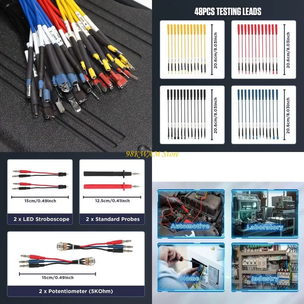 Comprehensive 68 Component Car Testing Cable Pack Multimeter Test Cable Automotive Link Probes for Lab Workshops & Home Use 68UF
Comprehensive 68 Component Car Testing Cable Pack Multimeter Test Cable Automotive Link Probes for Lab Workshops & Home Use 68UF