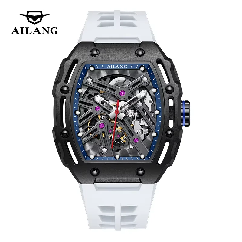 AILANG Fashion Leisure Alloy Case Men Mechanical Watch Silicone Band Barrel Shaped Dial Luminous Pointer Design Man Wristwatch
AILANG Fashion Leisure Alloy Case Men Mechanical Watch Silicone Band Barrel Shaped Dial Luminous Pointer Design Man Wristwatch