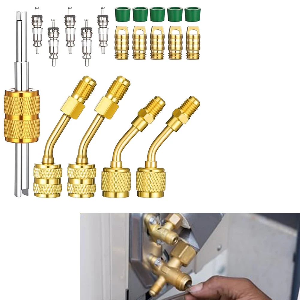 Refrigeration Adapter Brass Fitting 516 Female To 14 Male HVAC Adapter Valve Core Remover Valve Core Installer
Refrigeration Adapter Brass Fitting 516 Female To 14 Male HVAC Adapter Valve Core Remover Valve Core Installer
