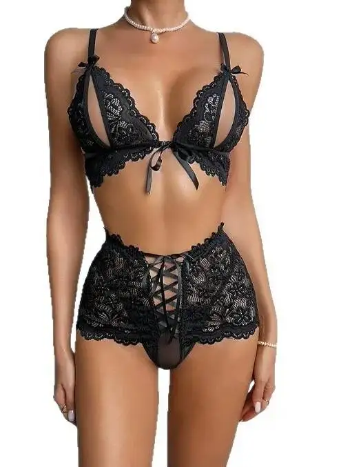 New Lace Trim Women's Sexy Home Sexy Set Tie Sexy Sheer Three-Piece Sexy Sets Transparent Bowknot Pure Desire Charming Thin 2WFL
New Lace Trim Women's Sexy Home Sexy Set Tie Sexy Sheer Three-Piece Sexy Sets Transparent Bowknot Pure Desire Charming Thin 2WFL