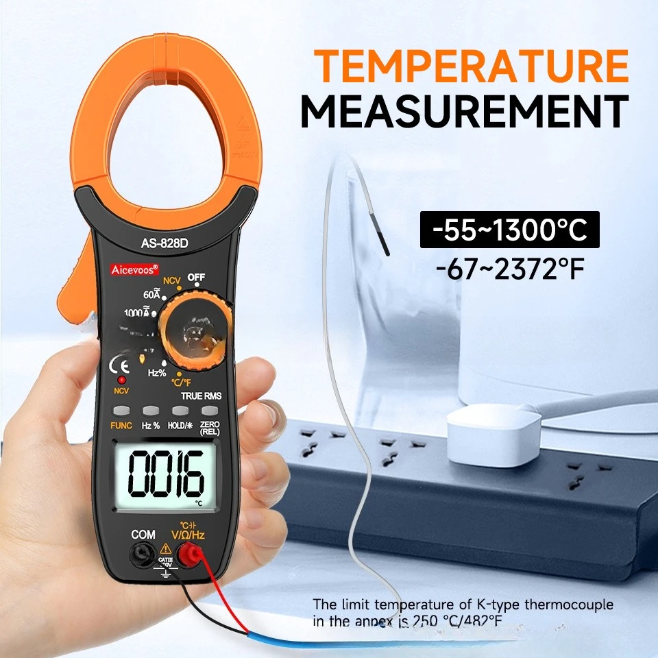 Digital Clamp Meter 600A 1000A AC DC Auto Range True RMS Multimeter Voltage Current Tester
Digital Clamp Meter 600A 1000A AC DC Auto Range True RMS Multimeter Voltage Current Tester
