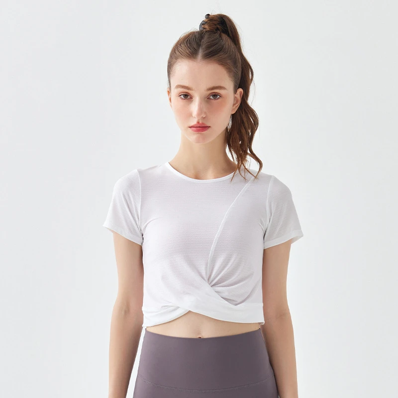 Summer Slim Yoga Shirts Women Short Sleeves Sport T-shirt Thin Breathable Running Shirt Cross Bandage Gym Fitness Tee Top Blouse
Summer Slim Yoga Shirts Women Short Sleeves Sport T-shirt Thin Breathable Running Shirt Cross Bandage Gym Fitness Tee Top Blouse