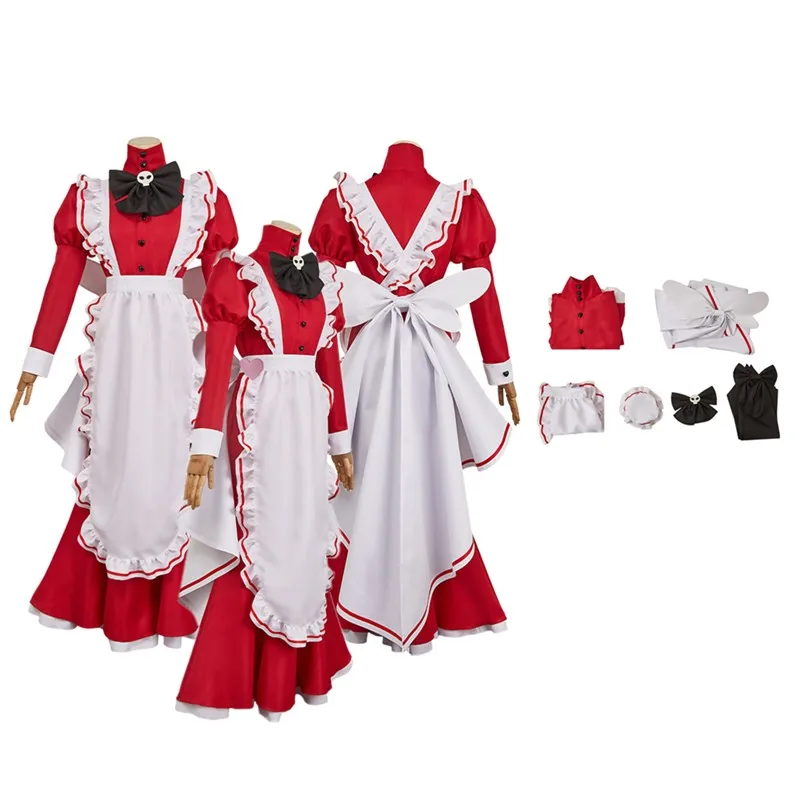 Костюм Рози для косплея, мультяшный отель, фантазия, платье горничной для взрослых и женщин, фартук, наряды с галстуком-бабочкой, маскировка на Хэллоуин, карнавальный костюм для вечеринки
Костюм Рози для косплея, мультяшный отель, фантазия, платье горничной для взрослых и женщин, фартук, наряды с галстуком-бабочкой, маскировка на Хэллоуин, карнавальный костюм для вечеринки