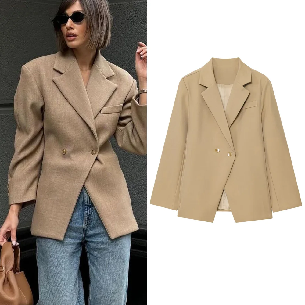 2025 Woman Fashion Waist Silhouette Suit Jacket Casual Slim Double Breasted Long Sleeve Jackets Coats Autumn giacca donna
2025 Woman Fashion Waist Silhouette Suit Jacket Casual Slim Double Breasted Long Sleeve Jackets Coats Autumn giacca donna