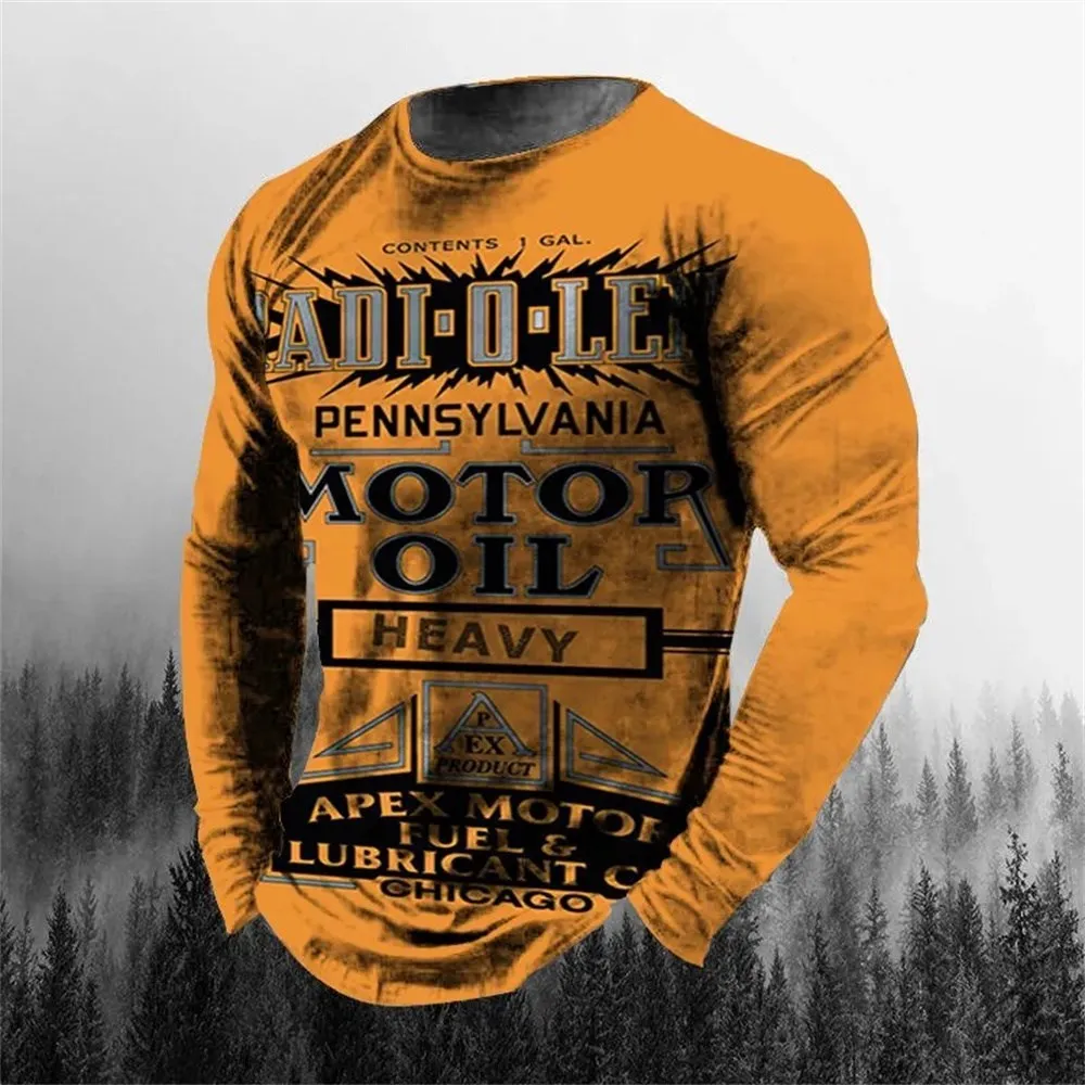 2025 Vintage Men's T-shirt Long Sleeve Biker Tops Tees 3D STP Oil Print Motorcycle T shirt Oversized Loose Texaco Man Clothing
2025 Vintage Men's T-shirt Long Sleeve Biker Tops Tees 3D STP Oil Print Motorcycle T shirt Oversized Loose Texaco Man Clothing