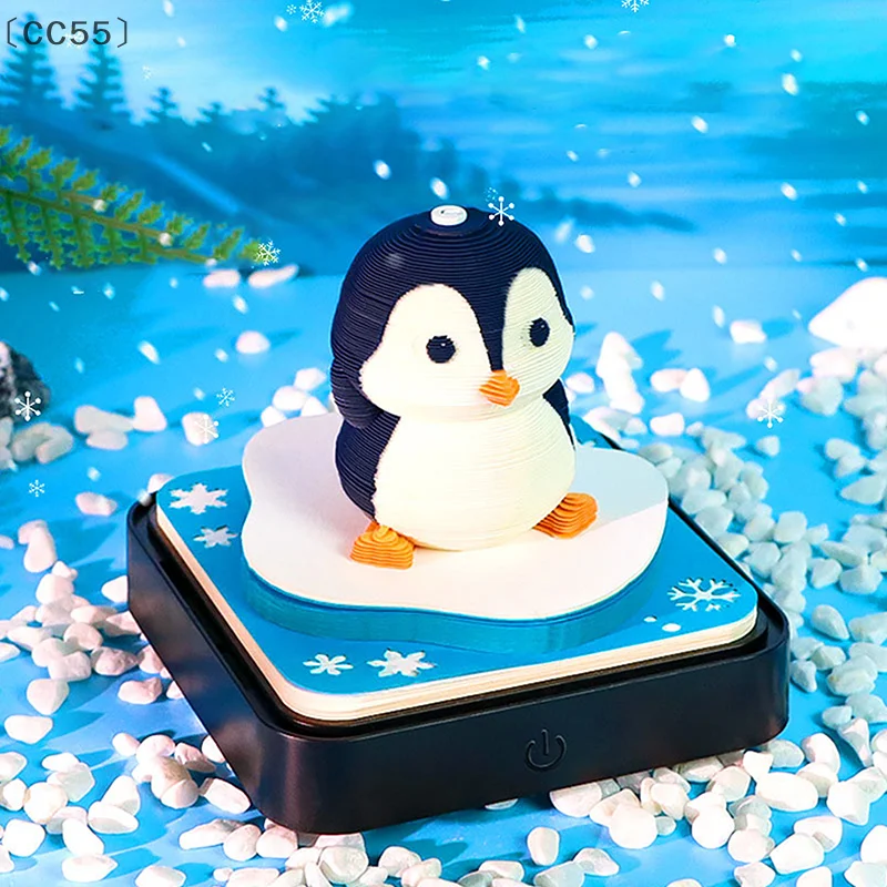 〔CC55〕2026 Desk Calendar With LED Light Penguin Sculpture 3D Tear-away Calendar Paper Carving Notepad Home Desktop Decoration
〔CC55〕2026 Desk Calendar With LED Light Penguin Sculpture 3D Tear-away Calendar Paper Carving Notepad Home Desktop Decoration