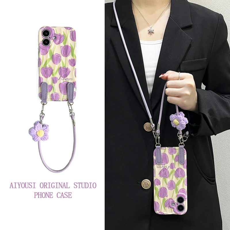 Фиолетовый ремешок с ручкой-тюльпаном для iPhone 13, чехол Apple 16 pro max Niche i12 pro, противоударный i15promax Wave Pattern 14 pro Crossbody i11
Фиолетовый ремешок с ручкой-тюльпаном для iPhone 13, чехол Apple 16 pro max Niche i12 pro, противоударный i15promax Wave Pattern 14 pro Crossbody i11