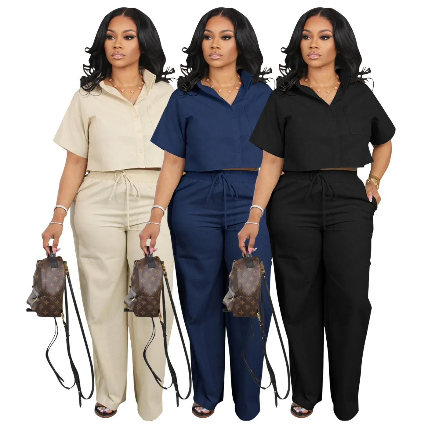 Y0012 Street Fashion Women's Set Short Sleeve Linen Shirt and Wide Leg Pants 2024 Street OL Two 2 Piece Set Outfit Tracksuit
Y0012 Street Fashion Women's Set Short Sleeve Linen Shirt and Wide Leg Pants 2024 Street OL Two 2 Piece Set Outfit Tracksuit