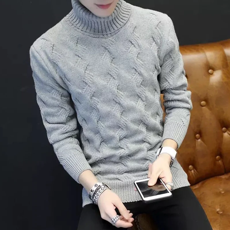 Fashion Turtleneck Solid Color Folds Casual Sweaters Men's Clothing 2023 Winter Loose Korean Pullovers All-match Warm Tops
Fashion Turtleneck Solid Color Folds Casual Sweaters Men's Clothing 2023 Winter Loose Korean Pullovers All-match Warm Tops
