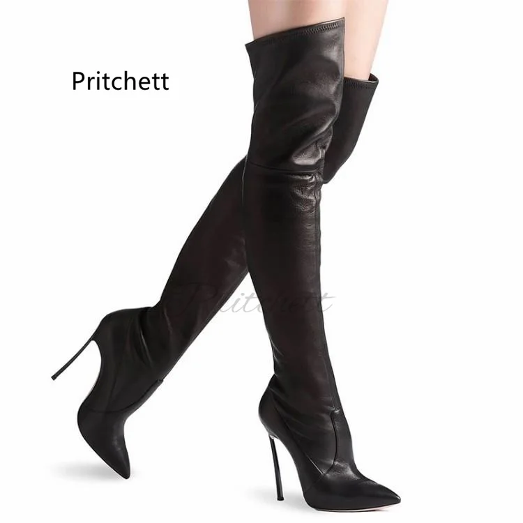 Super High Heels Over The Knee Boots Women Thin Heels Autumn and Winter Pointed Long Leather Boots Sleeve Slim Elastic Boots
Super High Heels Over The Knee Boots Women Thin Heels Autumn and Winter Pointed Long Leather Boots Sleeve Slim Elastic Boots