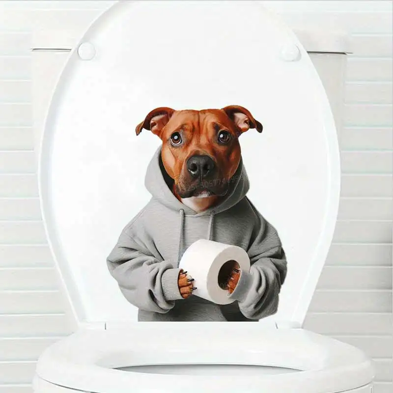 Cute Cartoon Dog Toilet Decal - Removable Bathroom Sticker For Kids, Home Decoration Waterproof Decals Stickers S632
Cute Cartoon Dog Toilet Decal - Removable Bathroom Sticker For Kids, Home Decoration Waterproof Decals Stickers S632