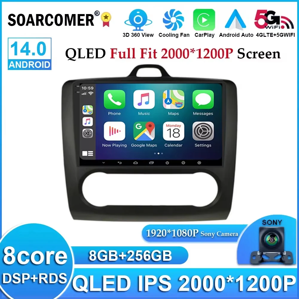 Android 14 для Ford Focus Exi MT AT 2004 - 2011 автомобильное радио 4G Мультимедийный видеоплеер стерео головное устройство навигация GPS DSP Carplay
Android 14 для Ford Focus Exi MT AT 2004 - 2011 автомобильное радио 4G Мультимедийный видеоплеер стерео головное устройство навигация GPS DSP Carplay