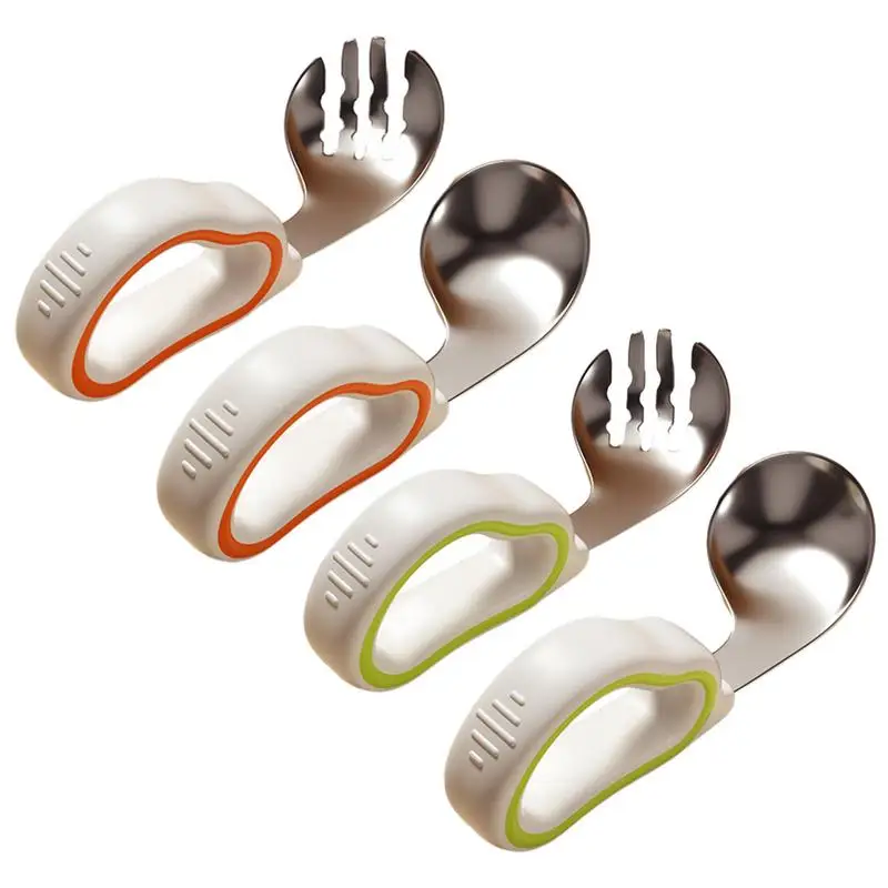 2pcs Stainless Steel Baby Cutlery Set For Self Feeding Baby Fork And Spoon Set With Silicone Handle Kids Silverware Spoons Forks
2pcs Stainless Steel Baby Cutlery Set For Self Feeding Baby Fork And Spoon Set With Silicone Handle Kids Silverware Spoons Forks