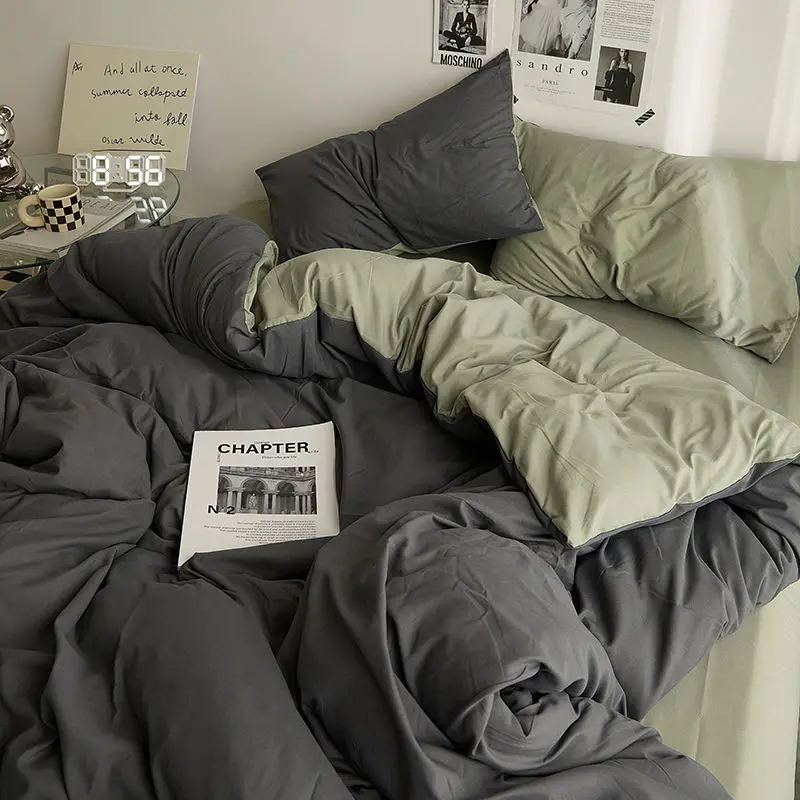 Ins Nordic Bedding Set Solid Color Simple Washable for Student Dormitory Single Double Size Soft Home Textile
Ins Nordic Bedding Set Solid Color Simple Washable for Student Dormitory Single Double Size Soft Home Textile