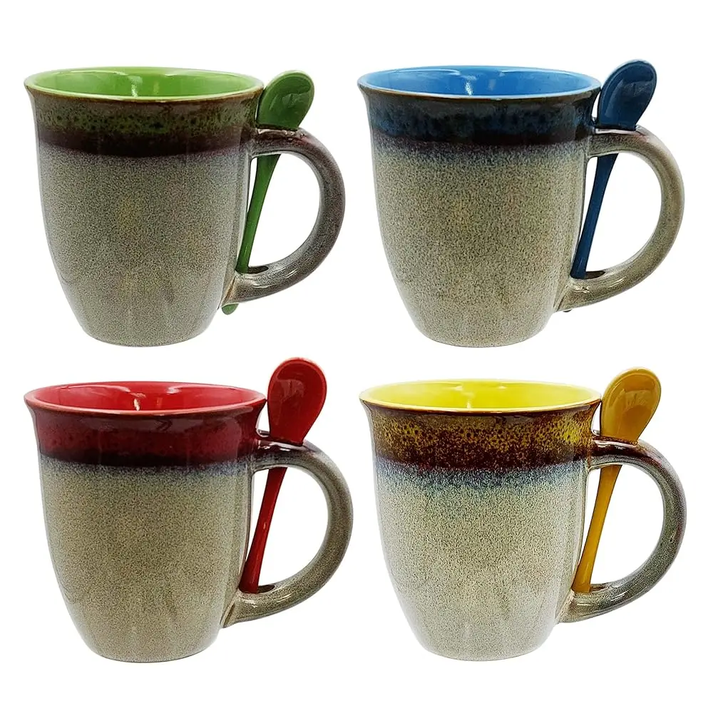 Mug Glazed Ceramic Coffee Mugs Set Of 4, Gorgeous Unique 16 Ounces Tea Cups Gift For Mom, Large Microwave Safe Cup - Best Gift
Mug Glazed Ceramic Coffee Mugs Set Of 4, Gorgeous Unique 16 Ounces Tea Cups Gift For Mom, Large Microwave Safe Cup - Best Gift
