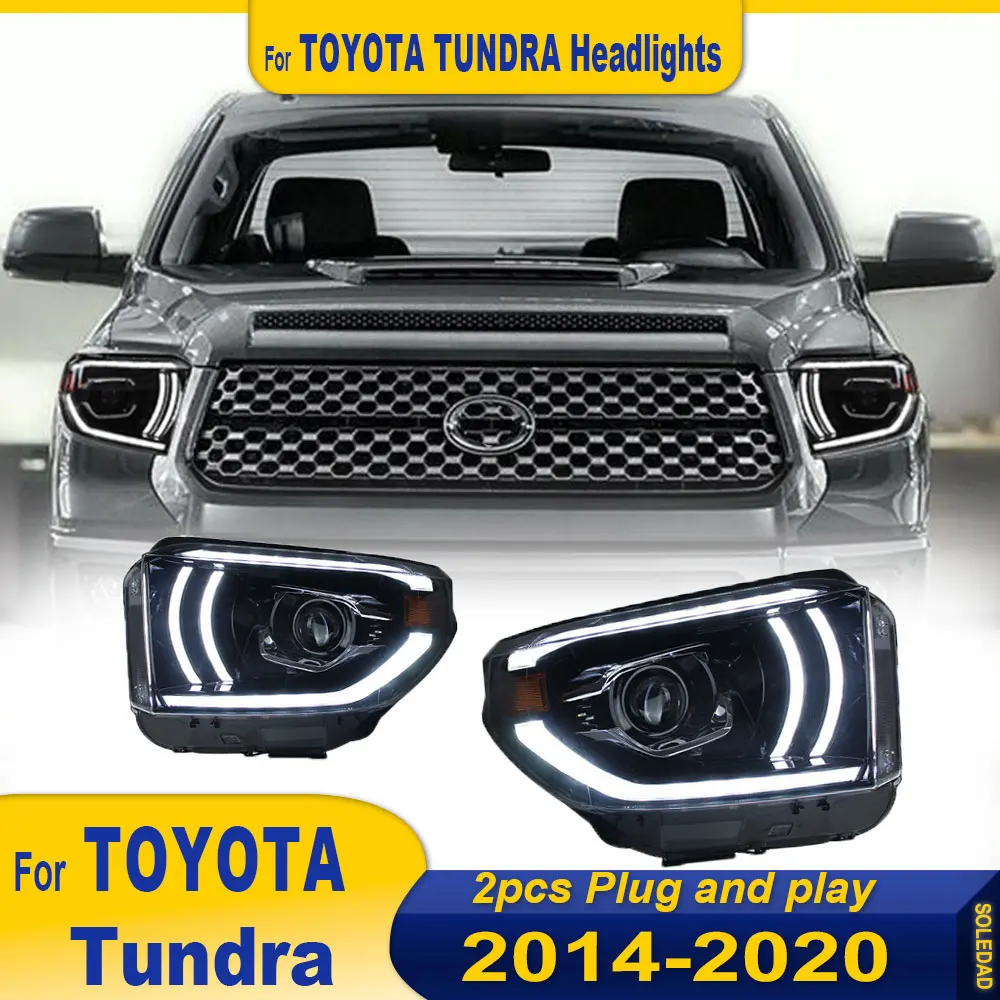 Пара автомобильных фар для Toyota Tundra 2014-2020, полностью светодиодные фары в сборе, обновление, аксессуары для линз проектора с высокой настройкой
Пара автомобильных фар для Toyota Tundra 2014-2020, полностью светодиодные фары в сборе, обновление, аксессуары для линз проектора с высокой настройкой