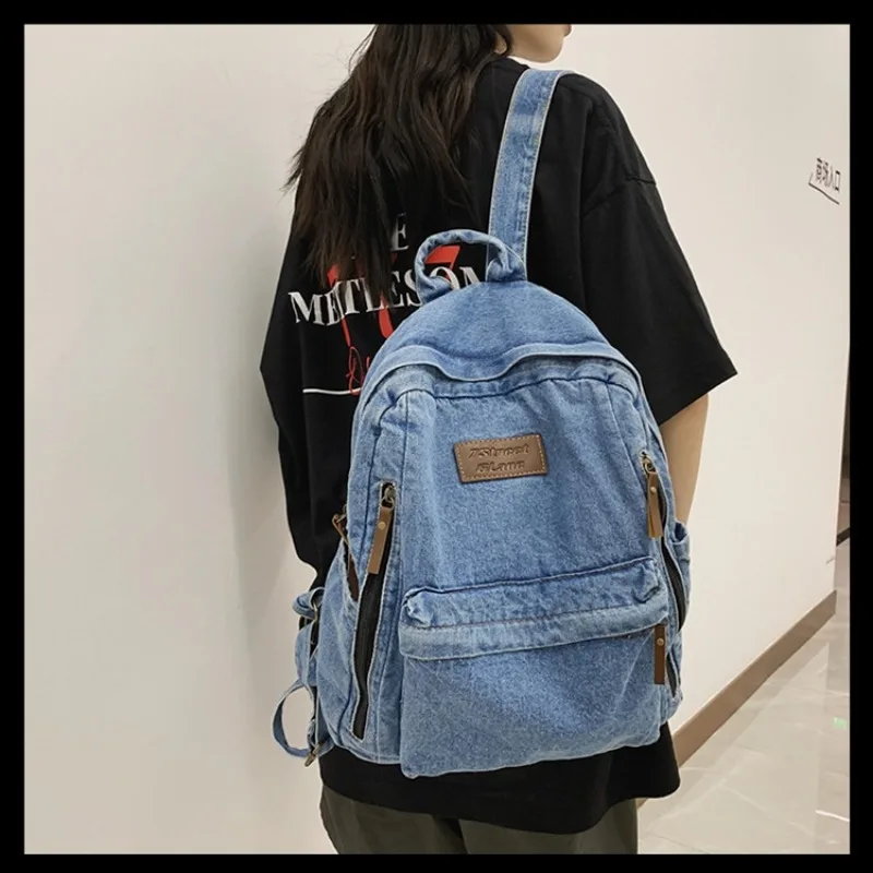 1pcs Denim Backpack Fashion Casual Large Capacity Simple Style Student Travel School Bag Lightweight Daypack
1pcs Denim Backpack Fashion Casual Large Capacity Simple Style Student Travel School Bag Lightweight Daypack