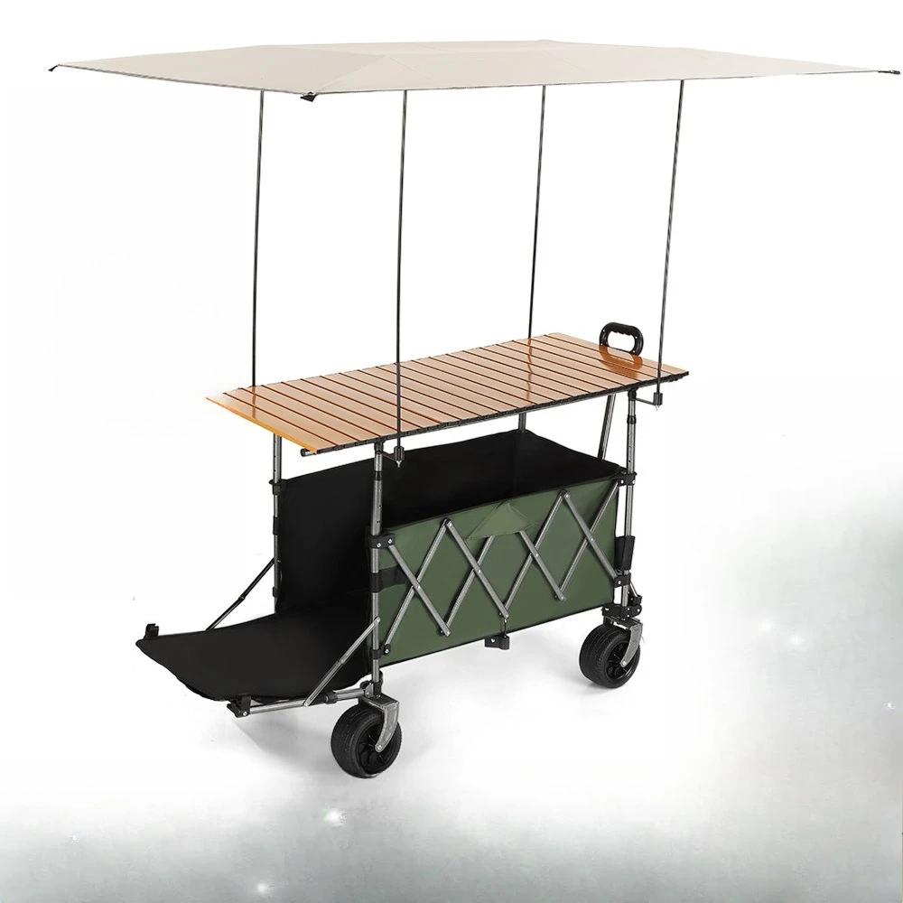oversized camper, with a stall cart at the back, and a parasol to easily gather the camper
oversized camper, with a stall cart at the back, and a parasol to easily gather the camper