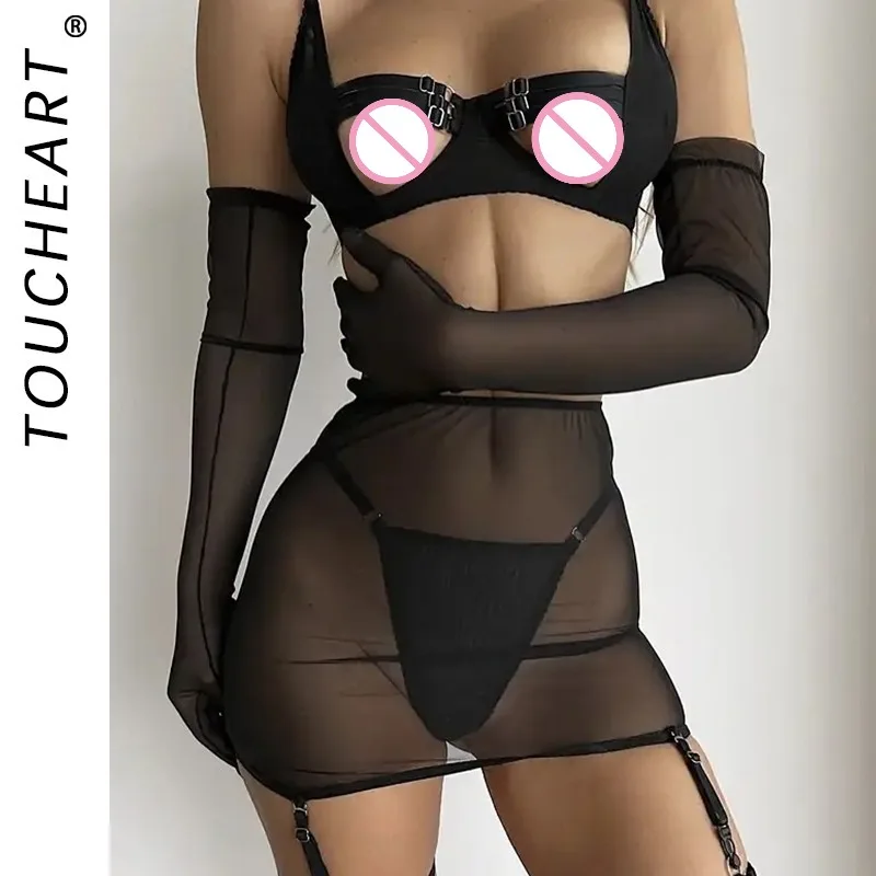 Toucheart 5PCS See-through Mesh Women Lace Interestingunderwear Wrap Dress Spaghetti Strap Backless Hollow Out Sexy Underwearset
Toucheart 5PCS See-through Mesh Women Lace Interestingunderwear Wrap Dress Spaghetti Strap Backless Hollow Out Sexy Underwearset