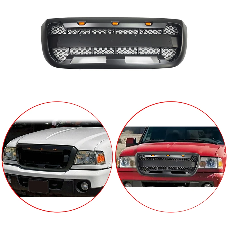For Ford Ranger 2004-2011 Racing Style With 3/Pcs LED Light Car Front Grille High Quality ABS Racing Grills Black
For Ford Ranger 2004-2011 Racing Style With 3/Pcs LED Light Car Front Grille High Quality ABS Racing Grills Black