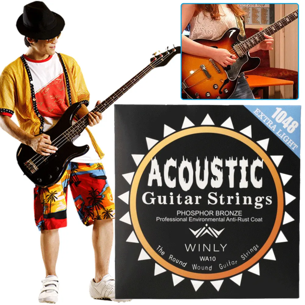 Acoustic Guitar Strings Steel Core Phosphor Bronze Strings Phosphor Bronze Coating Guitar Strings Guitar Accessories
Acoustic Guitar Strings Steel Core Phosphor Bronze Strings Phosphor Bronze Coating Guitar Strings Guitar Accessories
