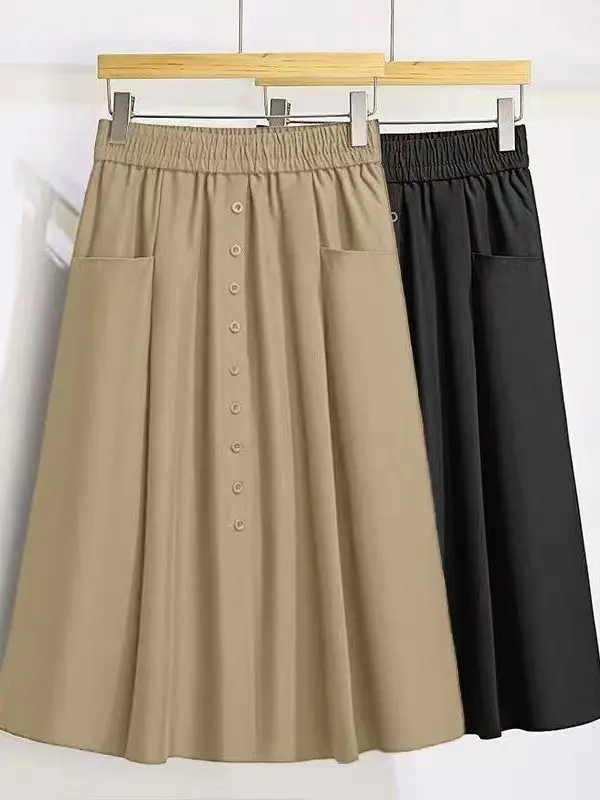 plus Size Summer Women's Skirt Elastic Waist Slimming Casual Mid-Length A-Line Skirt High Waist Korean Style Polyester Fiber
plus Size Summer Women's Skirt Elastic Waist Slimming Casual Mid-Length A-Line Skirt High Waist Korean Style Polyester Fiber
