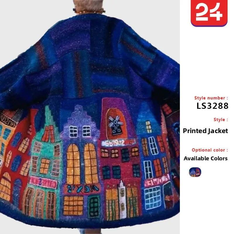 Fashionable Open Cardigan Long Sleeve Loose Coat Printed Woolen Coat Autumn 2025 Women's Premium Fashion City Style Medium Th...
Fashionable Open Cardigan Long Sleeve Loose Coat Printed Woolen Coat Autumn 2025 Women's Premium Fashion City Style Medium Th...