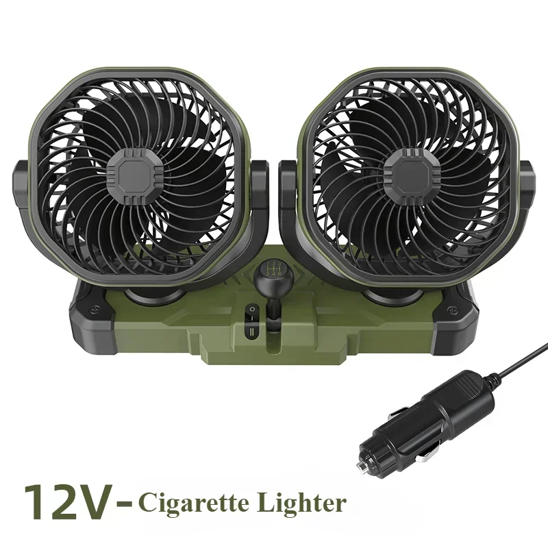 5V/12V/24V Car Dual-Head Fan 2 Speeds Wind 360° Rotatable Vehicle Cooling Fan USB Cigarette Lighter Fan Summer Cooler
5V/12V/24V Car Dual-Head Fan 2 Speeds Wind 360° Rotatable Vehicle Cooling Fan USB Cigarette Lighter Fan Summer Cooler