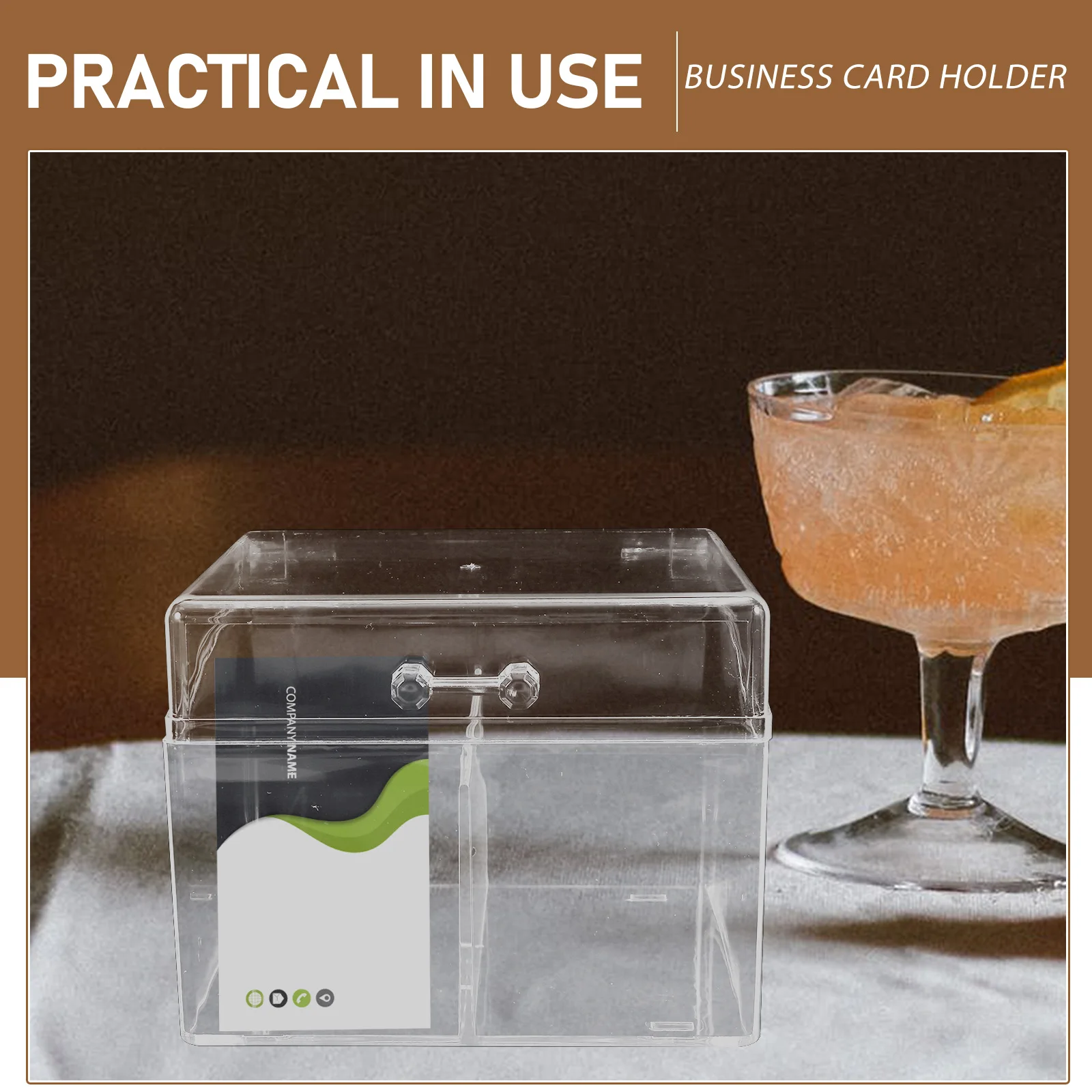 1Pcs Clear Acrylic Business Card Holder Desk Organizer Dust-Proof Two Compartments Card Storage Box
1Pcs Clear Acrylic Business Card Holder Desk Organizer Dust-Proof Two Compartments Card Storage Box