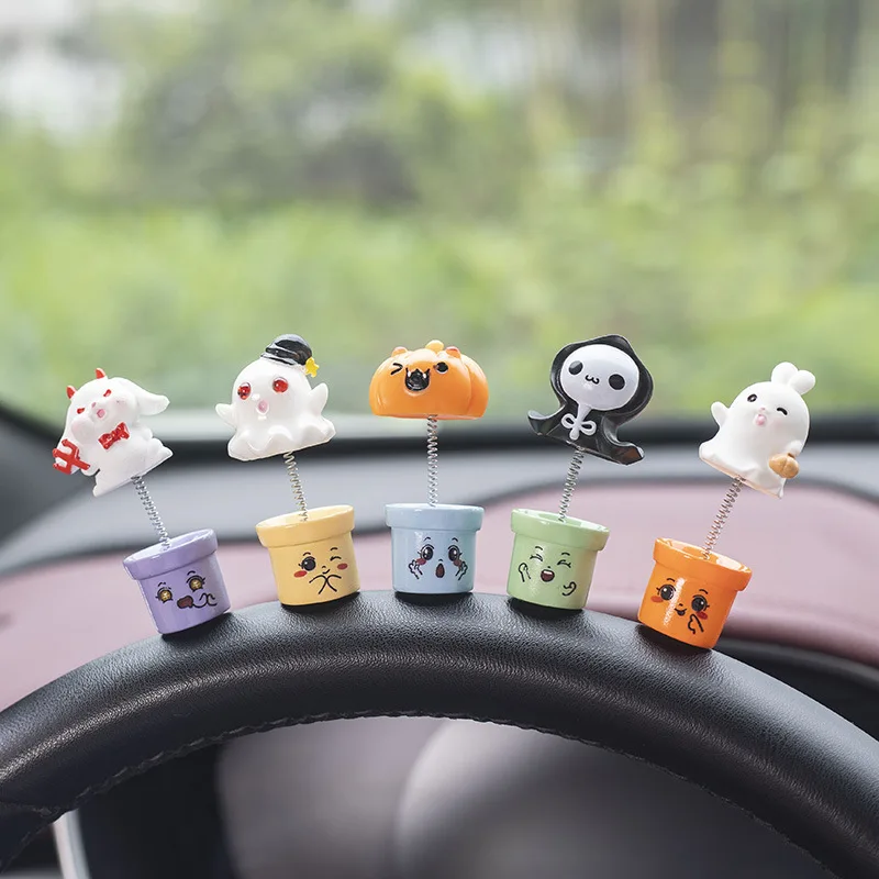 New 3D Three-dimensional Halloween Cute Shaking Ghost Car Ornaments Creative Fun Centre Console Shaking Head Small Ornaments
New 3D Three-dimensional Halloween Cute Shaking Ghost Car Ornaments Creative Fun Centre Console Shaking Head Small Ornaments