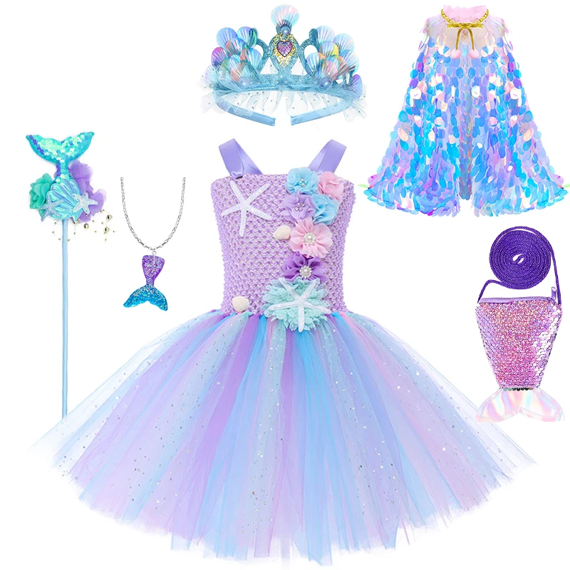 Fancy Little Girl Princess Mermaid Fluffy Rainbow Flower Tutu Dress for 2-12Y Children Halloween Role Playing Performance Outfit
Fancy Little Girl Princess Mermaid Fluffy Rainbow Flower Tutu Dress for 2-12Y Children Halloween Role Playing Performance Outfit