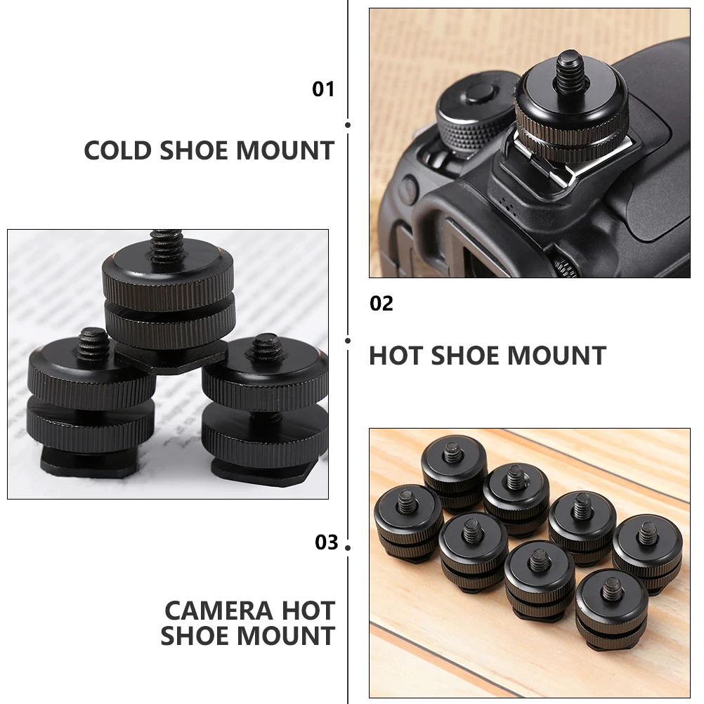 4 Pcs Hot Shoe Adapter Mount Camera Bracket Cold Flash Accessories Aluminum Alloy
4 Pcs Hot Shoe Adapter Mount Camera Bracket Cold Flash Accessories Aluminum Alloy