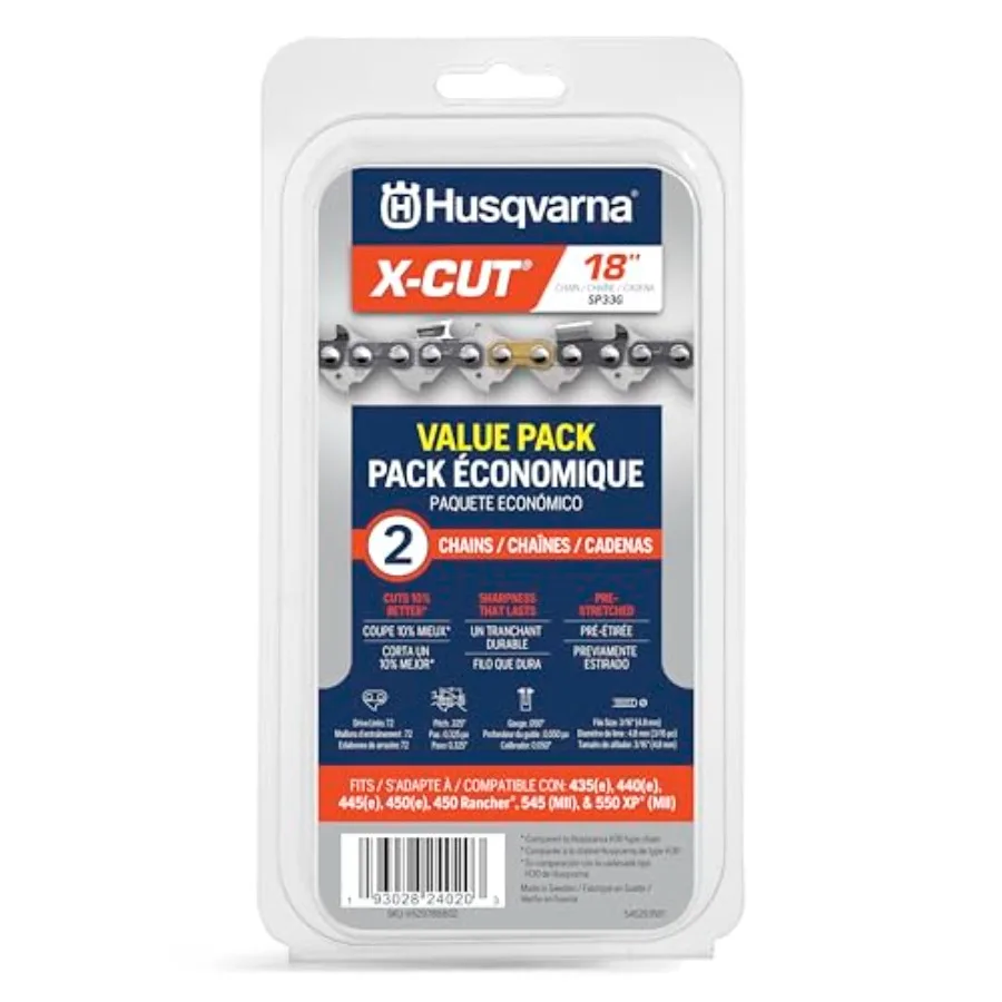 Цепь для бензопилы X-Cut SP33G, 18 дюймов, 2 шт., шаг 325 дюймов, толщина 0,50 дюйма, 72 приводных звена, предварительно натянутая, низкопрофильная, сменная.
Цепь для бензопилы X-Cut SP33G, 18 дюймов, 2 шт., шаг 325 дюймов, толщина 0,50 дюйма, 72 приводных звена, предварительно натянутая, низкопрофильная, сменная.